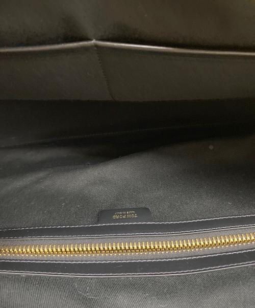 TOM FORD（トムフォード）TOM FORD (トムフォード) ビッグジップレザーブリーフバッグ ブラックの古着・服飾アイテム