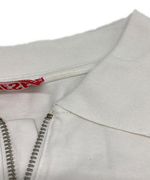 DIESEL（ディーゼル）DIESEL (ディーゼル) ジップアップポロシャツ ホワイト サイズ:Mの古着・服飾アイテム