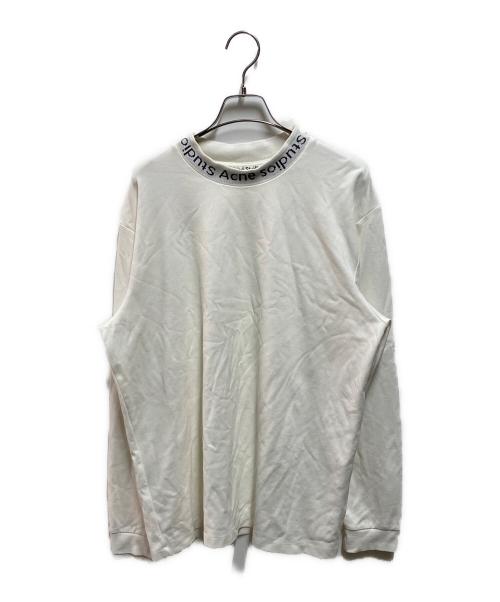 Acne studios（アクネ ストゥディオス）Acne studios (アクネ ストゥディオス) ロゴモックネックカットソー ホワイト サイズ:Mの古着・服飾アイテム