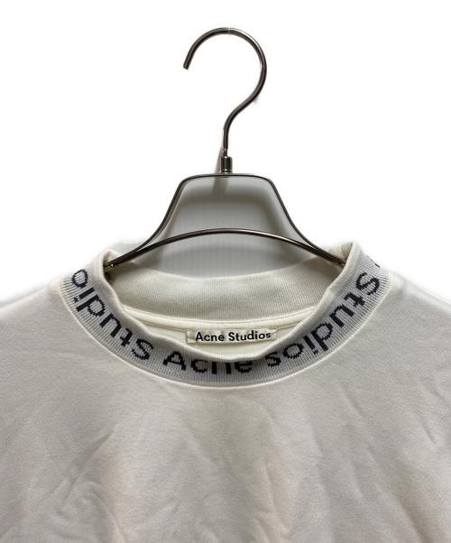 Acne studios（アクネ ストゥディオス）Acne studios (アクネ ストゥディオス) ロゴモックネックカットソー ホワイト サイズ:Mの古着・服飾アイテム