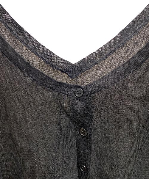 LE PHIL（ル フィル）LE PHIL (ル フィル) シアーリネンクロップドカーデ ブラック サイズ:FREE 未使用品の古着・服飾アイテム