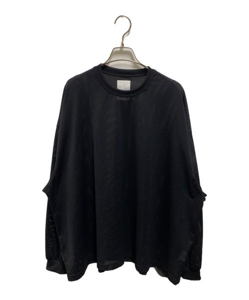 Stripes For Creative（ストライプ フォー クリエイティブ）Stripes For Creative (ストライプ フォー クリエイティブ) 25SS SUPER BIG LS MESH TEE ブラック サイズ:ＸＬの古着・服飾アイテム