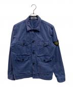 STONE ISLANDストーンアイランド）の古着「TELA SMERIGLIATA 4 POCKET SHIRT JACKET」｜ネイビー