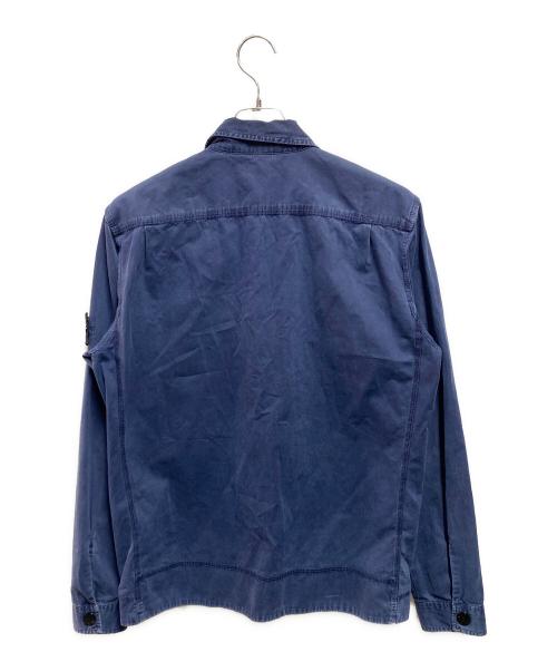STONE ISLAND（ストーンアイランド）STONE ISLAND (ストーンアイランド) TELA SMERIGLIATA 4 POCKET SHIRT JACKET ネイビー サイズ:Ｍの古着・服飾アイテム