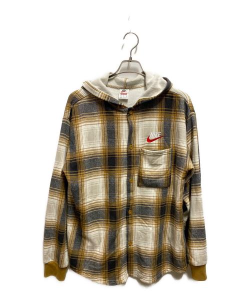 NIKE（ナイキ）NIKE (ナイキ) SUPREME (シュプリーム) Plaid Hooded Sweatshirt ブラウン サイズ:Ｍの古着・服飾アイテム
