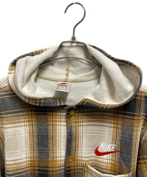 NIKE（ナイキ）NIKE (ナイキ) SUPREME (シュプリーム) Plaid Hooded Sweatshirt ブラウン サイズ:Ｍの古着・服飾アイテム
