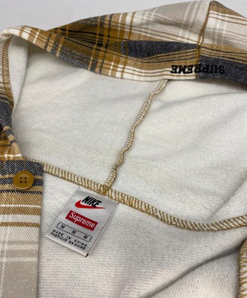 NIKE（ナイキ）NIKE (ナイキ) SUPREME (シュプリーム) Plaid Hooded Sweatshirt ブラウン サイズ:Ｍの古着・服飾アイテム