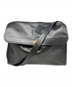 holidayホリデー）の古着「LEATHER FLAP BIG BAG」｜ブラック