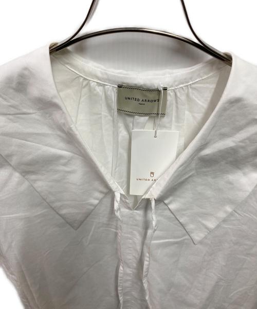 UNITED ARROWS（ユナイテッドアローズ）UNITED ARROWS (ユナイテッドアローズ) リボンプルオーバーブラウス ホワイト サイズ:FREE 未使用品の古着・服飾アイテム