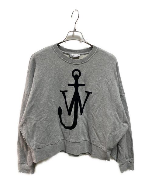 J.W.ANDERSON（ジェイダブリューアンダーソン）J.W.ANDERSON (ジェイダブリューアンダーソン) ロゴスウェット グレー サイズ:Ⅼの古着・服飾アイテム
