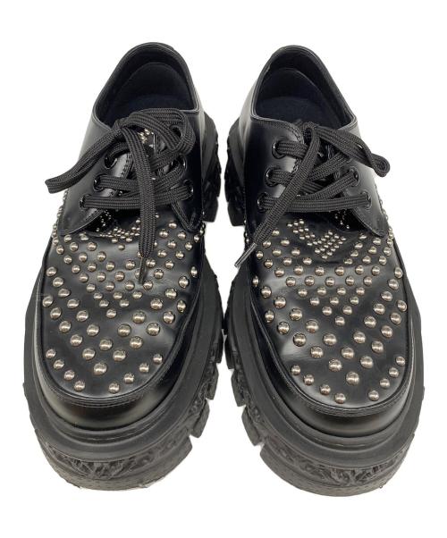 LOUIS VUITTON（ルイ ヴィトン）LOUIS VUITTON (ルイ ヴィトン) スタッズバロックラインダービー シューズ ブラック サイズ:6の古着・服飾アイテム