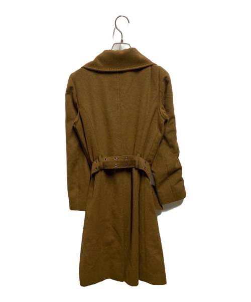 BURBERRY（バーバリー）BURBERRY (バーバリー) アンゴラウールベルベットコート ブラウン サイズ:38の古着・服飾アイテム