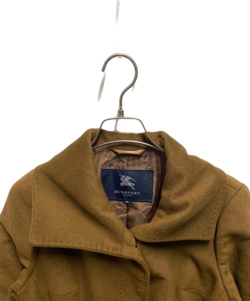 BURBERRY（バーバリー）BURBERRY (バーバリー) アンゴラウールベルベットコート ブラウン サイズ:38の古着・服飾アイテム