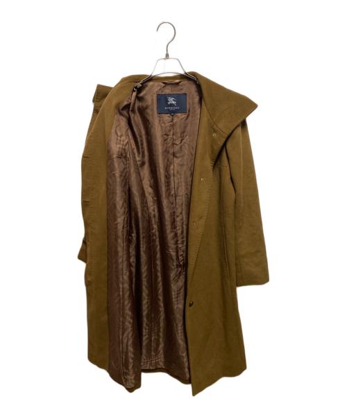 BURBERRY（バーバリー）BURBERRY (バーバリー) アンゴラウールベルベットコート ブラウン サイズ:38の古着・服飾アイテム