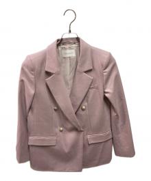Pinky & Dianne（ピンキーアンドダイアン）の古着「ダブルブレストジャケット」｜ピンク