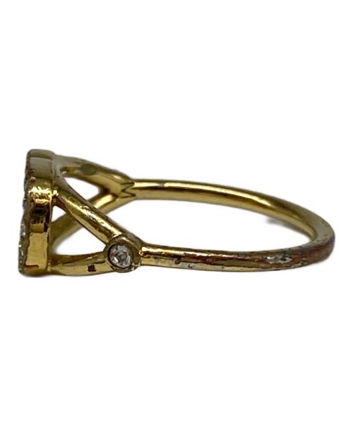 Christian Dior（クリスチャン ディオール）Christian Dior (クリスチャン ディオール) Clair D Luneラインストーンリング ゴールド サイズ:11号の古着・服飾アイテム