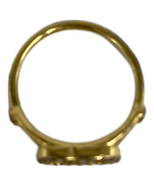 Christian Dior（クリスチャン ディオール）Christian Dior (クリスチャン ディオール) Clair D Luneラインストーンリング ゴールド サイズ:11号の古着・服飾アイテム