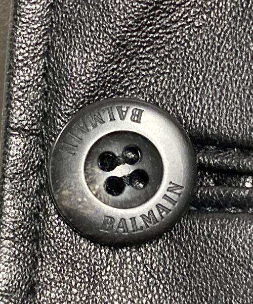 BALMAIN（バルマン）BALMAIN (バルマン) ラムレザージャケット ブラック サイズ:Ⅼの古着・服飾アイテム