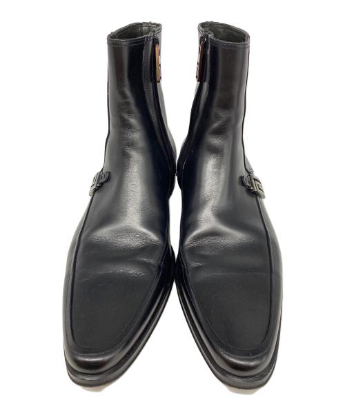 VERSACE（ヴェルサーチェ）VERSACE (ヴェルサーチェ) ブーツ ブラック サイズ:401/2の古着・服飾アイテム