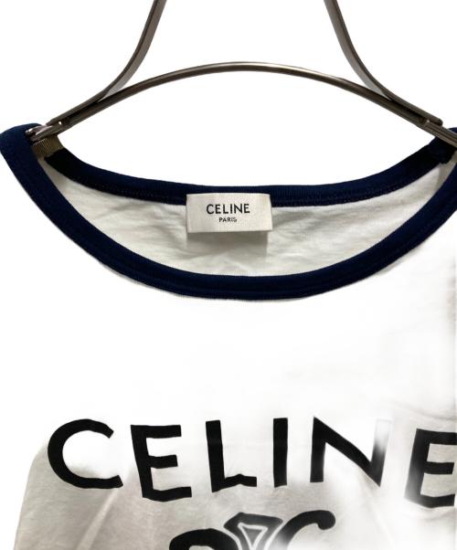 CELINE（セリーヌ）CELINE (セリーヌ) トリオンフロゴTシャツ ホワイト サイズ:Ｌの古着・服飾アイテム