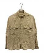 Porter Classicポータークラシック）の古着「ROLL UP LINEN COTTON SHIRT」｜ベージュ