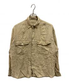 Porter Classic（ポータークラシック）の古着「ROLL UP LINEN COTTON SHIRT」｜ベージュ