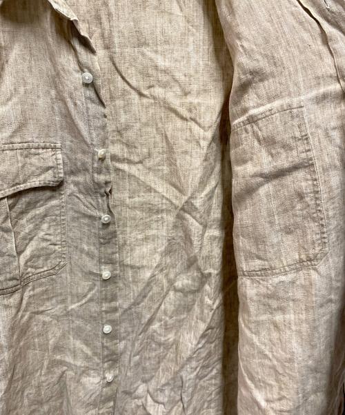 Porter Classic（ポータークラシック）Porter Classic (ポータークラシック) ROLL UP LINEN COTTON SHIRT ベージュ サイズ:Ｓの古着・服飾アイテム