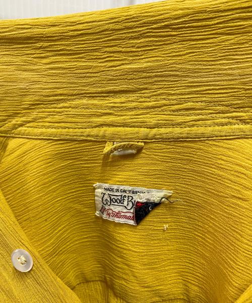 woolf brothers（ウルフブラザーズ）woolf brothers (ウルフブラザーズ) ヴィンテージ開襟シャツ イエロー サイズ:ｓの古着・服飾アイテム