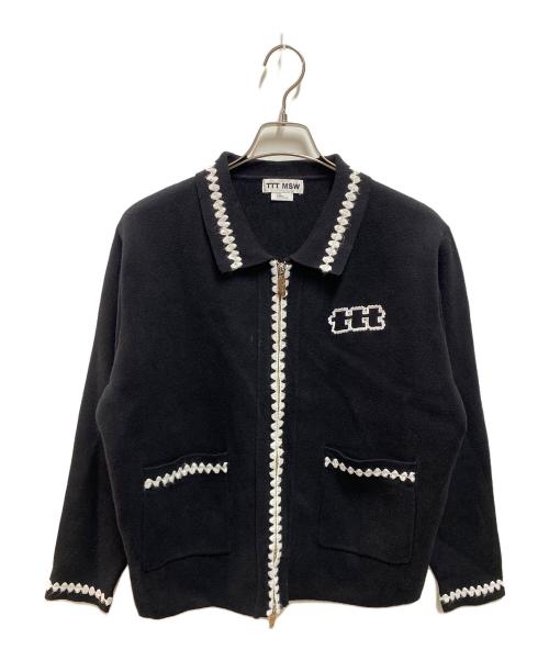 TTT MSW（ティー）TTT MSW (ティー) 25SS ジップアップニットジャケット ブラック サイズ:Ｍの古着・服飾アイテム
