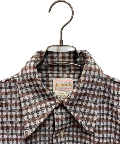 Cascade（キャスケイド）Cascade (キャスケイド) ヴィンテージシャツ ブラウン サイズ:Ⅼの古着・服飾アイテム