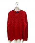POLO RALPH LAURENポロ・ラルフローレン）の古着「カシミヤケーブルニット」｜レッド