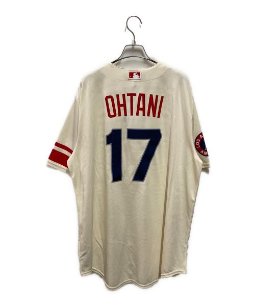 NIKE（ナイキ）NIKE (ナイキ) MLBエンゼルスベースボールシャツ T770-ANCC OHTANI 17 アイボリー サイズ:Lの古着・服飾アイテム