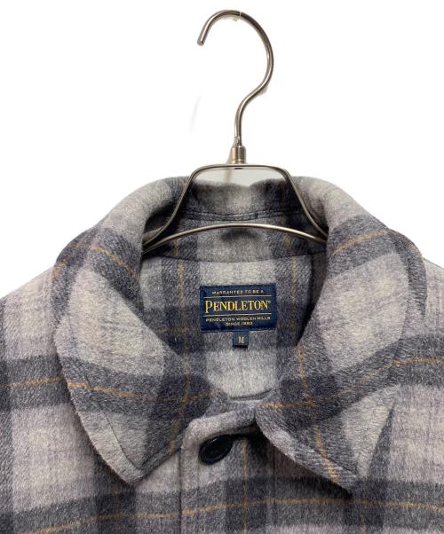 PENDLETON（ペンドルトン）PENDLETON (ペンドルトン) ウールチェックコート グレー サイズ:Ｍの古着・服飾アイテム