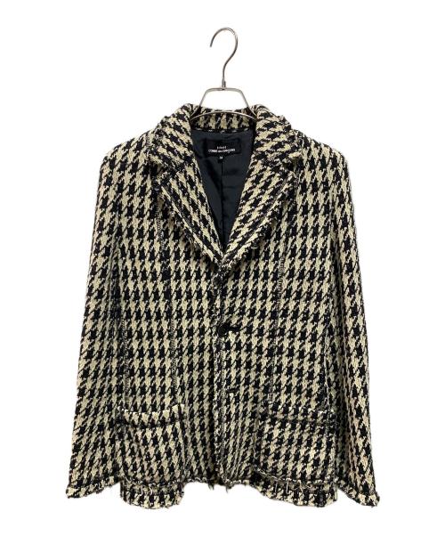 tricot COMME des GARCONS（トリココムデギャルソン）tricot COMME des GARCONS (トリココムデギャルソン) 千鳥柄2Bジャケット ベージュ サイズ:Ｍの古着・服飾アイテム