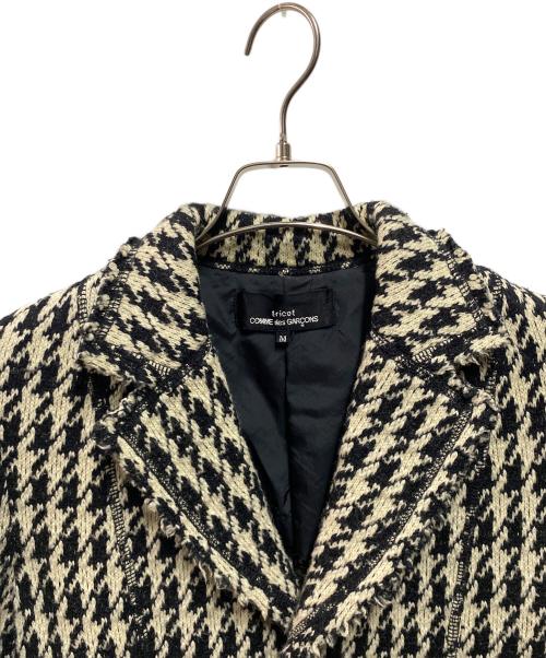 tricot COMME des GARCONS（トリココムデギャルソン）tricot COMME des GARCONS (トリココムデギャルソン) 千鳥柄2Bジャケット ベージュ サイズ:Ｍの古着・服飾アイテム