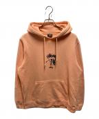 stussyステューシー）の古着「TRIBE SHADOW MAN SWEAT FOODIE」｜ピンク