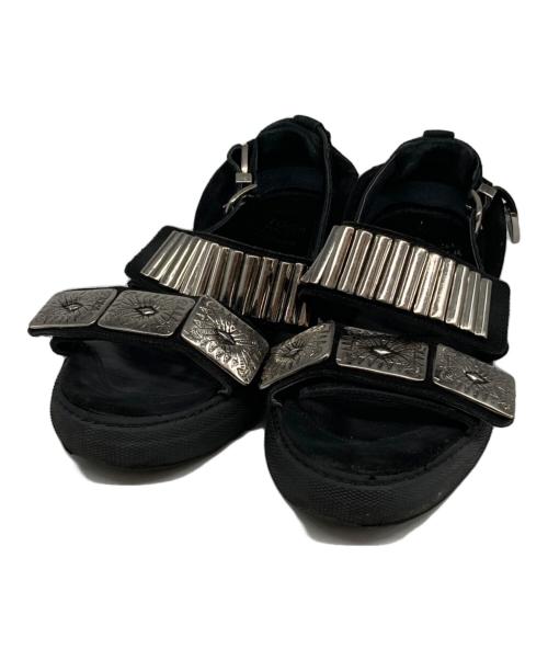 TOGA PULLA（トーガ プルラ）TOGA PULLA (トーガ プルラ) STUDIOUS (ステュディオス) METAL SNEAKER SANDAL ブラック サイズ:サイズ詳細参照の古着・服飾アイテム