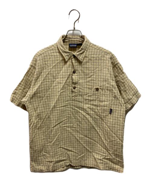 Patagonia（パタゴニア）Patagonia (パタゴニア) ハーフボタンチェックシャツ ベージュ サイズ:Ｍの古着・服飾アイテム