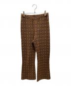 CABANキャバン）の古着「総柄ニットパンツ」｜ブラウン