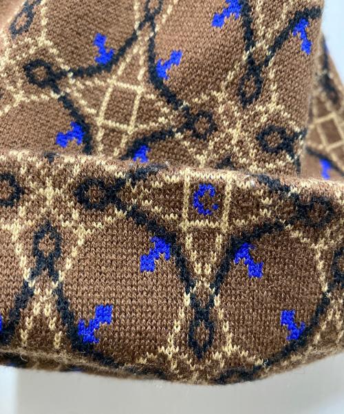 CABAN（キャバン）CABAN (キャバン) 総柄ニットパンツ ブラウン サイズ:ＦＲＥＥの古着・服飾アイテム