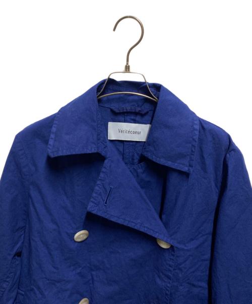 Veritecoeur（ヴェリテクール）Veritecoeur (ヴェリテクール) ダブルボタンショートコート ブルー サイズ:-の古着・服飾アイテム