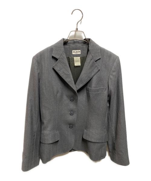 ALAIA（アライア）ALAIA (アライア) 3Bジャケット グレー サイズ:42の古着・服飾アイテム