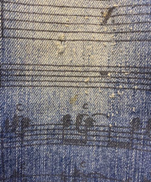 Hysteric Glamour（ヒステリックグラマー）Hysteric Glamour (ヒステリックグラマー) 音符プリントスキニーデニムパンツ インディゴ サイズ:ＸＸＳの古着・服飾アイテム