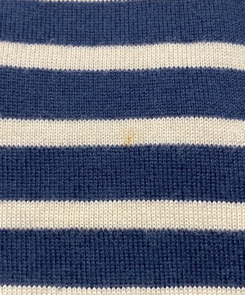 MONCLER（モンクレール）MONCLER (モンクレール) ボーダーニット ネイビー×ベージュ サイズ:ＸＸＬの古着・服飾アイテム