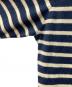 中古・古着 MONCLER (モンクレール) ボーダーニット ネイビー×ベージュ サイズ:ＸＸＬ：13000円