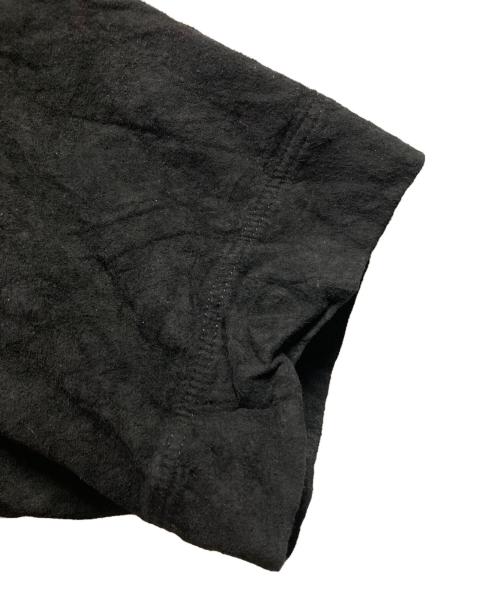 SOVEREIGN（ソブリン）SOVEREIGN (ソブリン) ピッグスエード S/S レザーシャツ ブラック サイズ:Lの古着・服飾アイテム