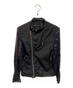 DSQUARED2ディースクエアード）の古着「切替ライダースジャケット」｜ブラック