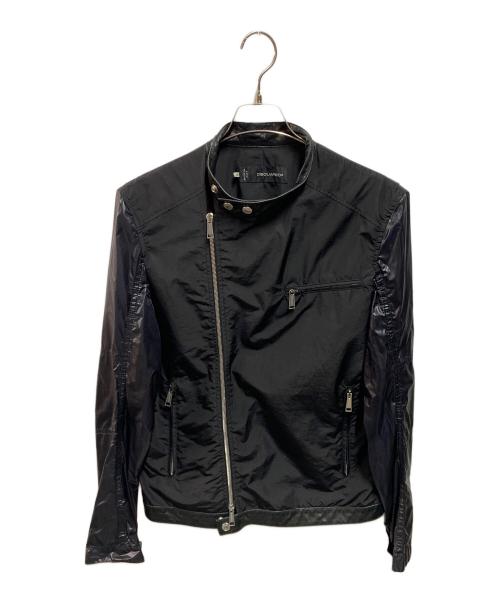DSQUARED2（ディースクエアード）DSQUARED2 (ディースクエアード) 切替ライダースジャケット ブラック サイズ:50の古着・服飾アイテム