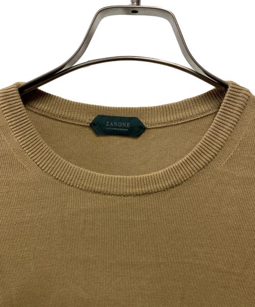 Zanone（ザノーネ）Zanone (ザノーネ) 半袖ニット ベージュ サイズ:50の古着・服飾アイテム