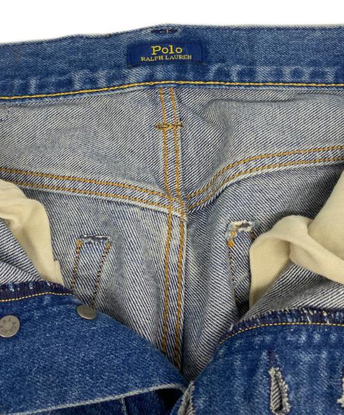 POLO RALPH LAUREN（ポロ・ラルフローレン）POLO RALPH LAUREN (ポロ・ラルフローレン) リペア加工デニムパンツ インディゴ サイズ:30の古着・服飾アイテム